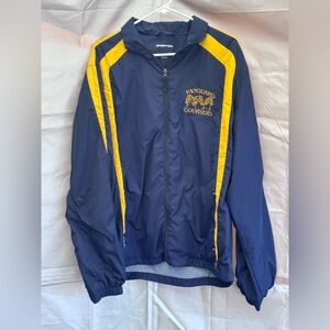 The Vanguard School: Sport-Tek Blue & Yellow Jacket/ Windbreaker sz. L